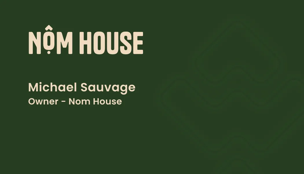 Nom House business card front