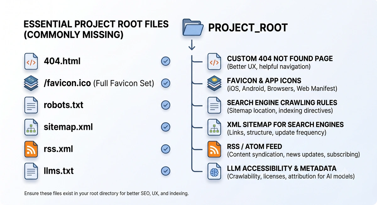 Labeled file-tree showing commonly missing files
