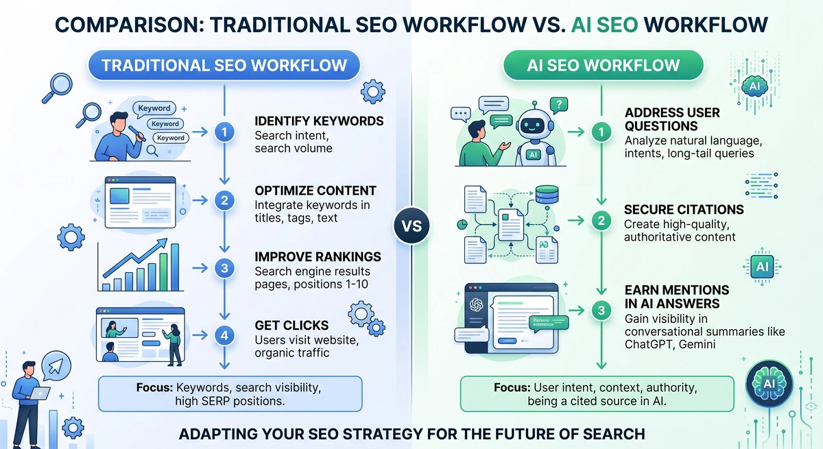 Traditional SEO vs AI SEO