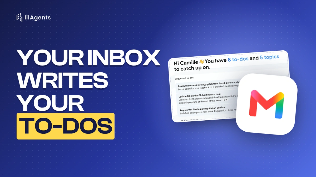 Your inbox writes your to-dos: the Gmail logo over Gmail's AI Inbox
