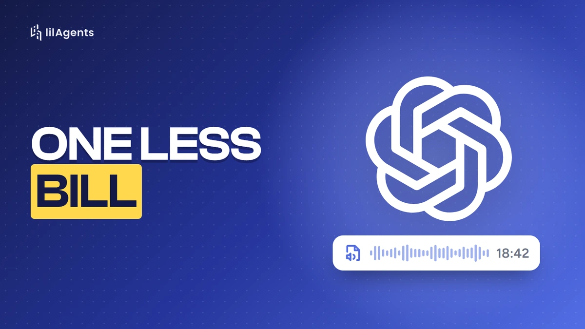 One less bill: the ChatGPT logo and an audio file, marked Use it