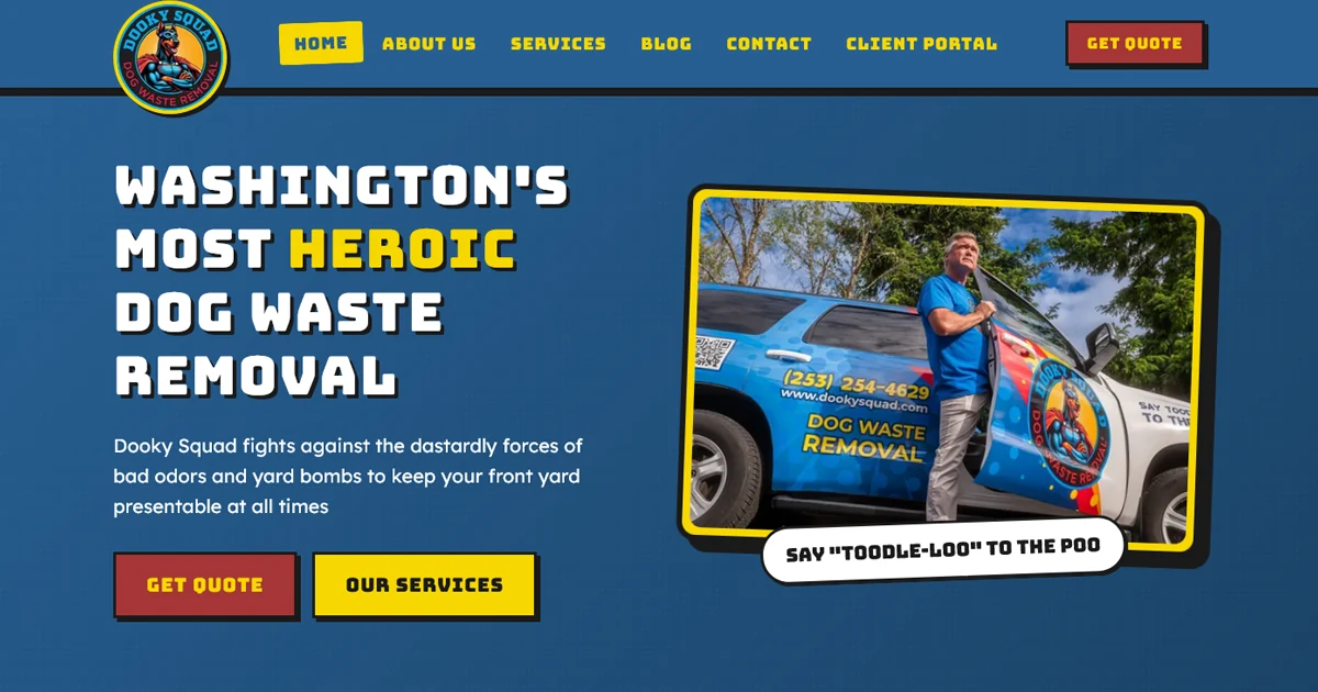 Dooky Squad local services case study: fast Astro site, analytics, and local SEO