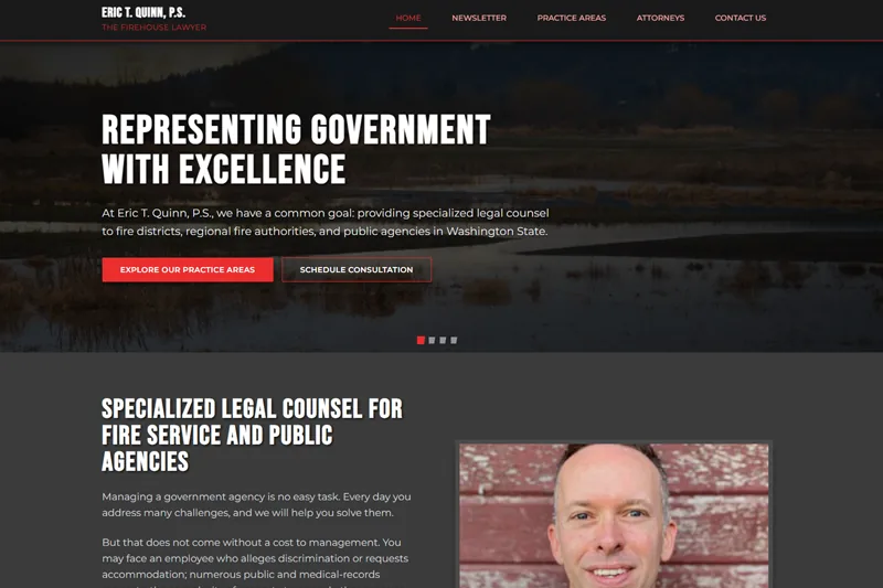 Modernized Firehouse Lawyer site with custom CMS and automated newsletter