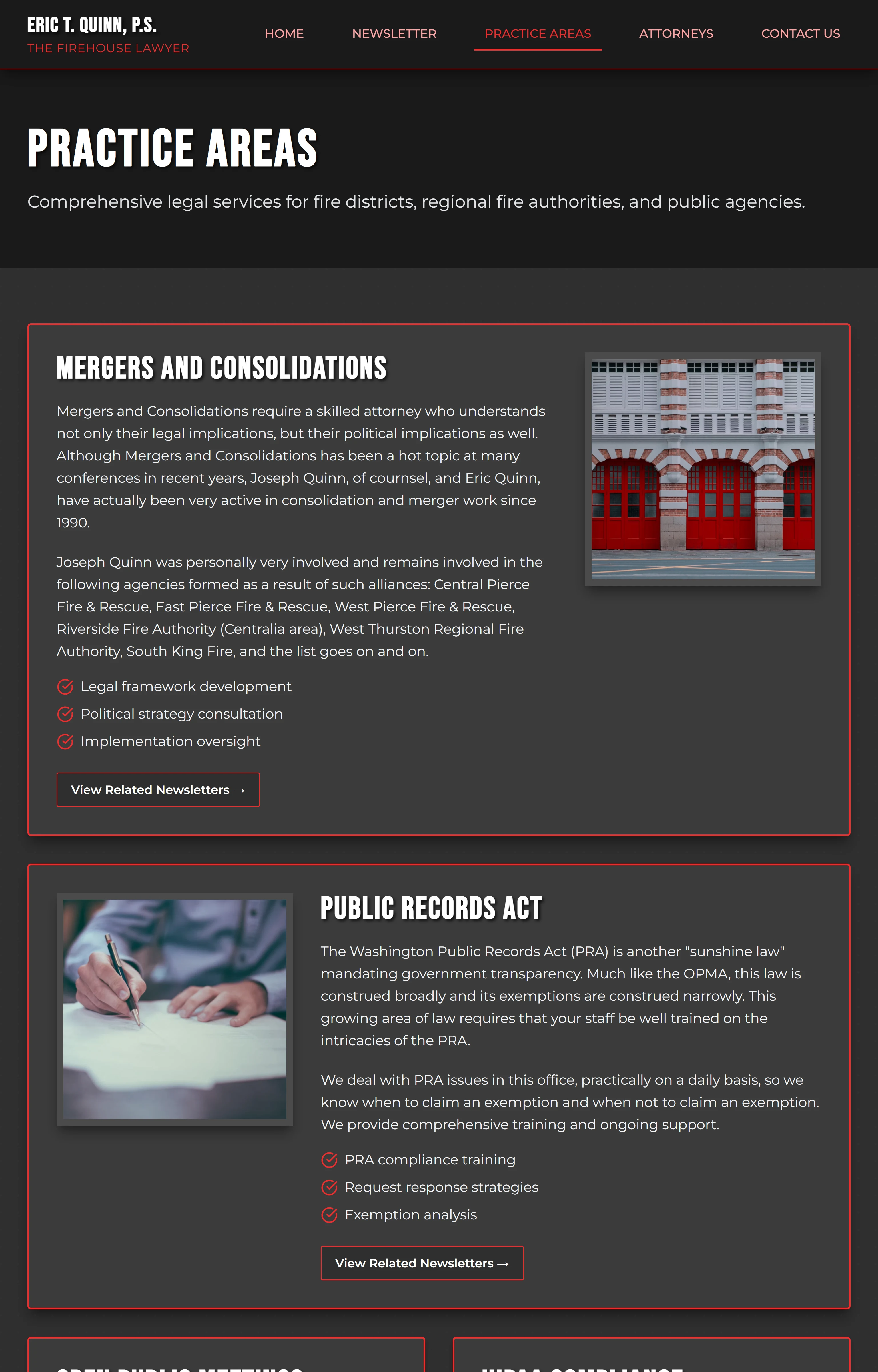 The Firehouse Lawyer website