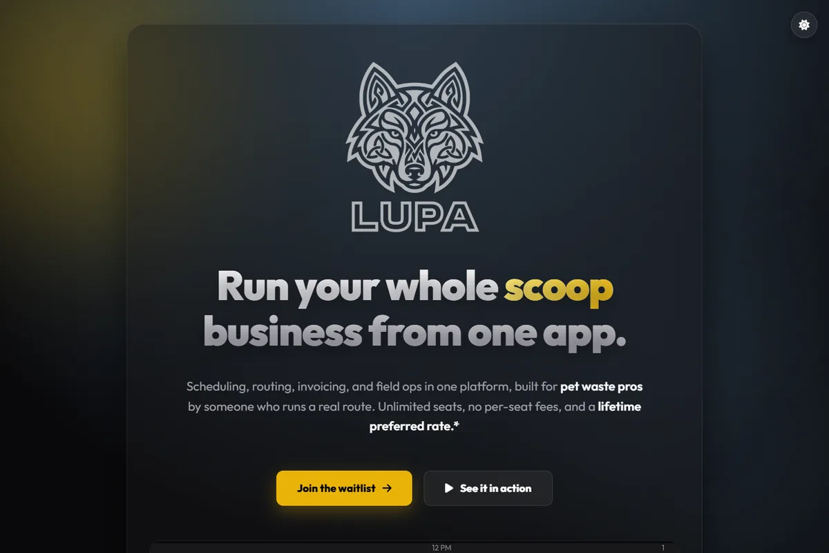 The Lupa website at lupaprima.com
