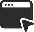 Dark computer monitor with a small headset icon and horizontal lines representing text or code.
